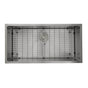Nantucket Sinks - 36 Inch Pro Series Oversized Large Rectangle Single Bowl Undermount Small Radius Corners Stainless Steel Kitchen Sink. - satin
