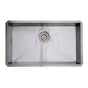 Nantucket Sinks - 30-inch Single Bowl Zero Radius ADA Stainless Steel Kitchen Sink - satin