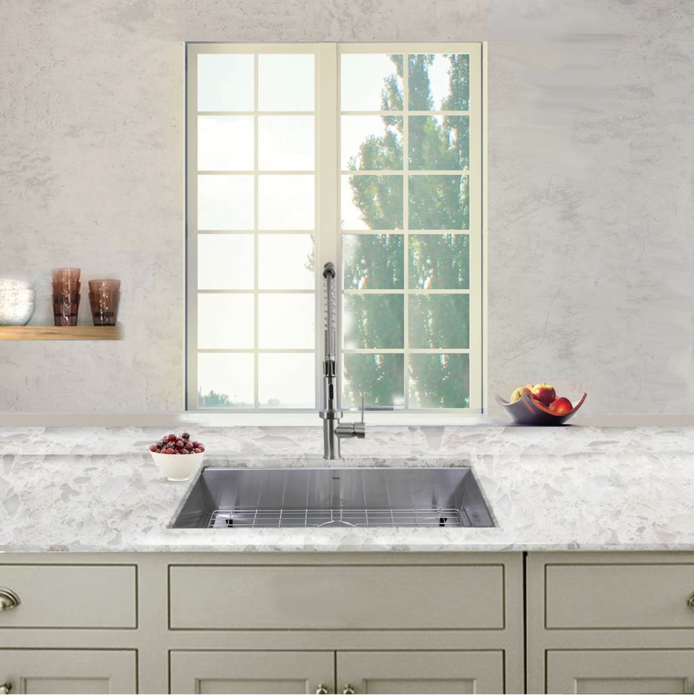 30-inch Single Bowl Zero Radius ADA Stainless Steel Kitchen Sink