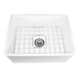 Nantucket Sinks - 24 Inch Fireclay Farmhouse Kitchen Sink - Glazed White