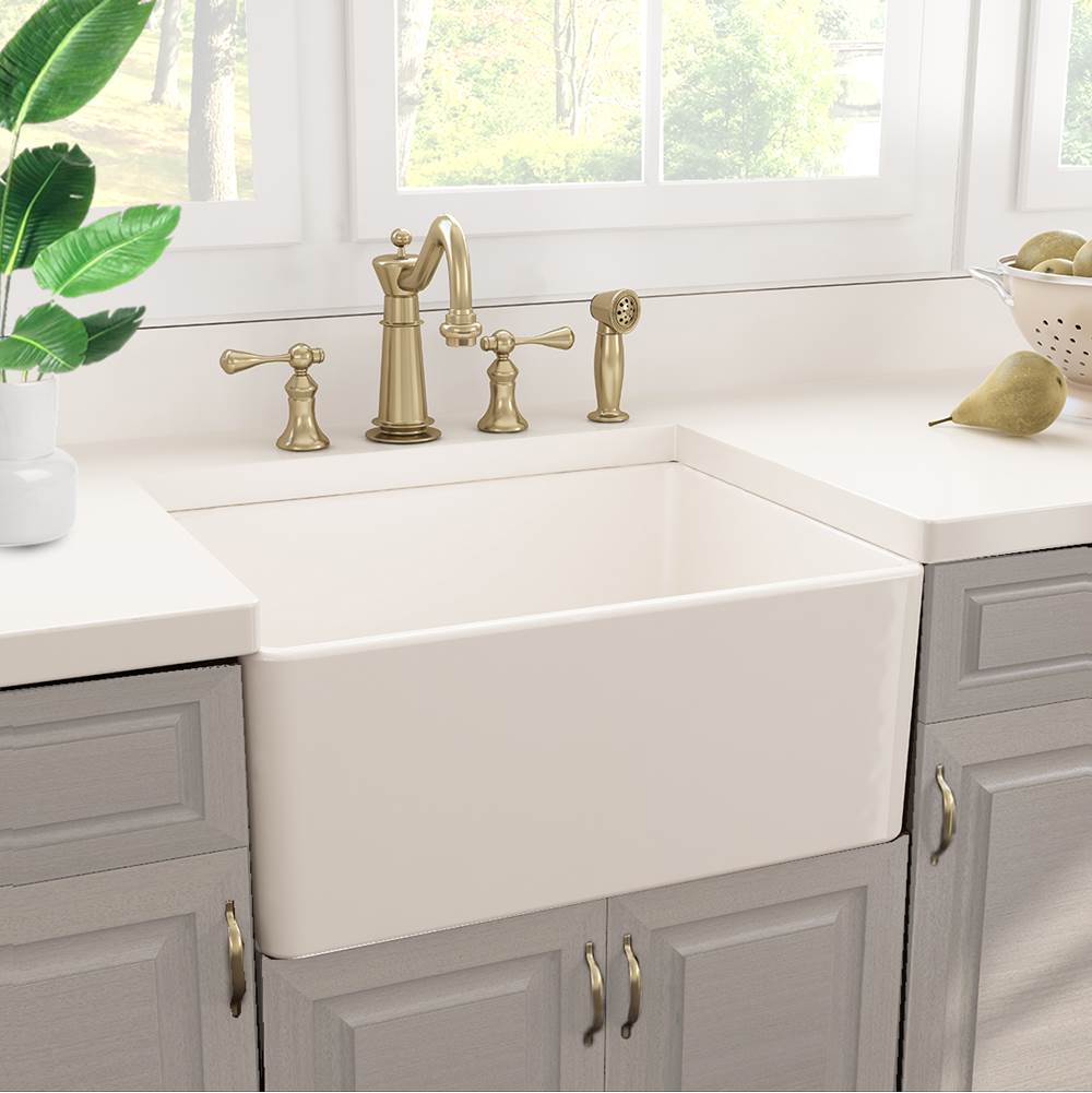 24 Inch Fireclay Farmhouse Kitchen Sink
