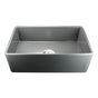 Nantucket Sinks - 30 Inch Bluff Grey Fireclay Farmhouse Kitchen Sink - Glazed Grey