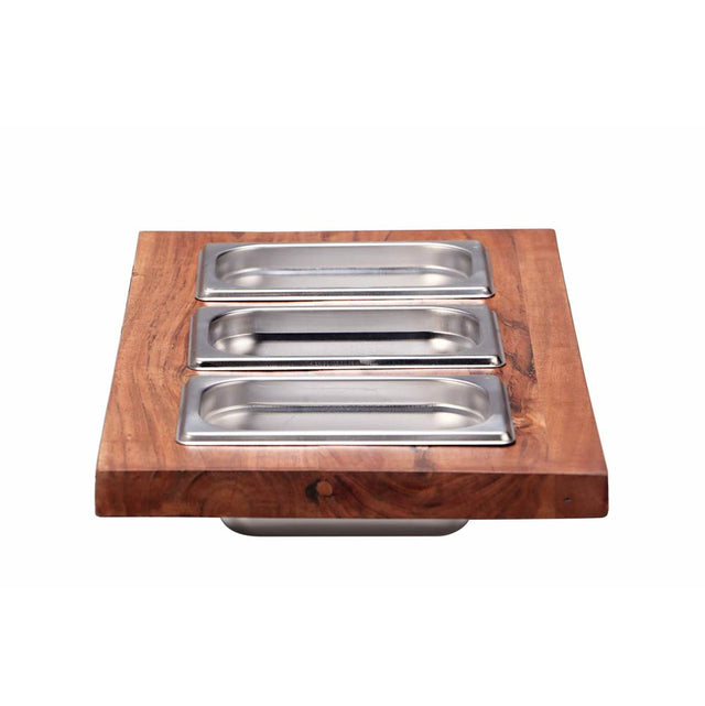 Nantucket Sinks - Prep Station 3 Piece Rectangular Condiment Server - Natural