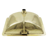 21 Inch Hand Hammered Brass Rectangle Undermount Bathroom Sink with Overflow