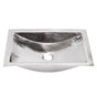 Nantucket Sinks - Hand Hammered Stainless Steel Rectangle Undermount Bathroom Sink - Glazed Silver