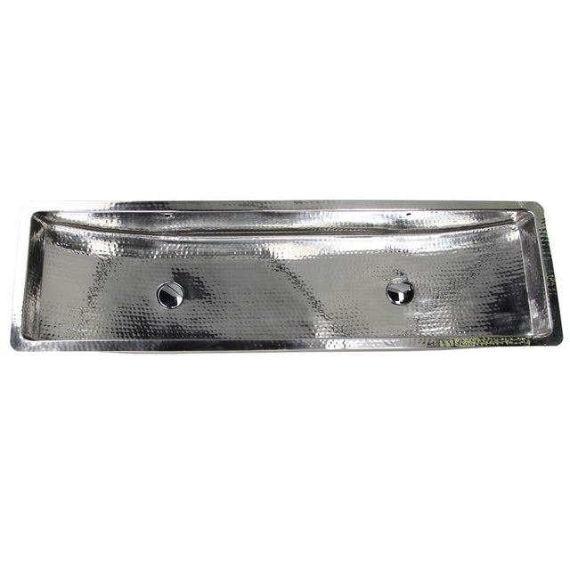 Nantucket Sinks - Stainless Steel Double Trough Undermount Bathroom Sink with Overflow - Stainless Steel Silver