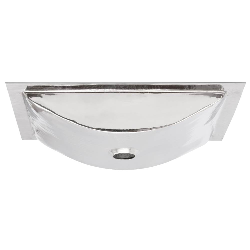 Hand Hammered Stainless Steel Rectangle Undermount Bathroom Sink