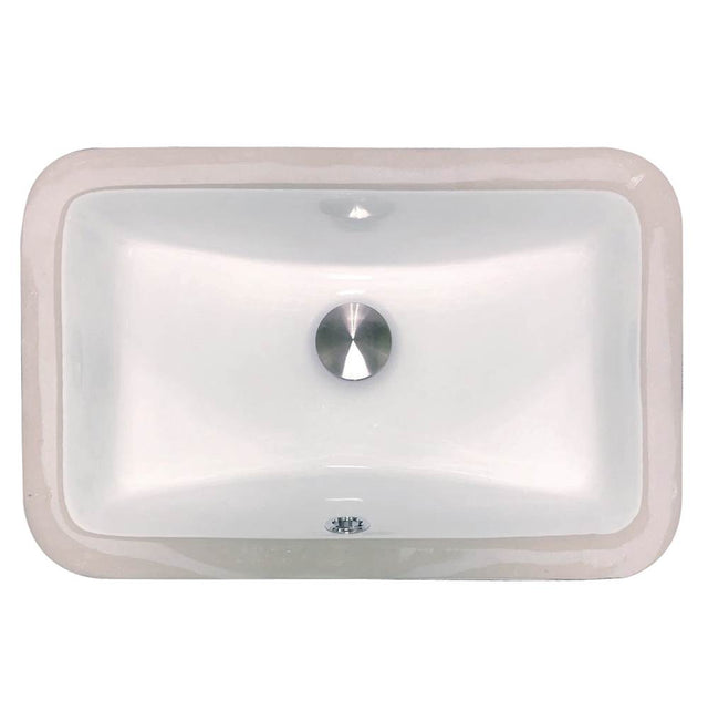 Nantucket Sinks - Undermount Ceramic Sink In White - Porcelain Enamel Glaze White