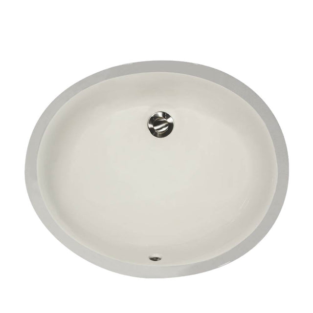 Nantucket Sinks - 15 Inch X 12 Inch Undermount Ceramic Sink In Bisque - Glazed Bisque
