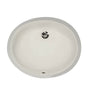 Nantucket Sinks - 15 Inch X 12 Inch Undermount Ceramic Sink In Bisque - Glazed Bisque