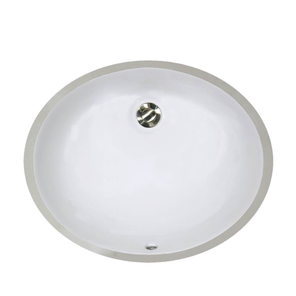 Nantucket Sinks - 15 Inch X 12 Inch Undermount Ceramic Sink In White - Glazed White