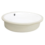 Flat Bottom Oval Undermount Sink - White - 17'x 14' - Bowl depth 4.5'