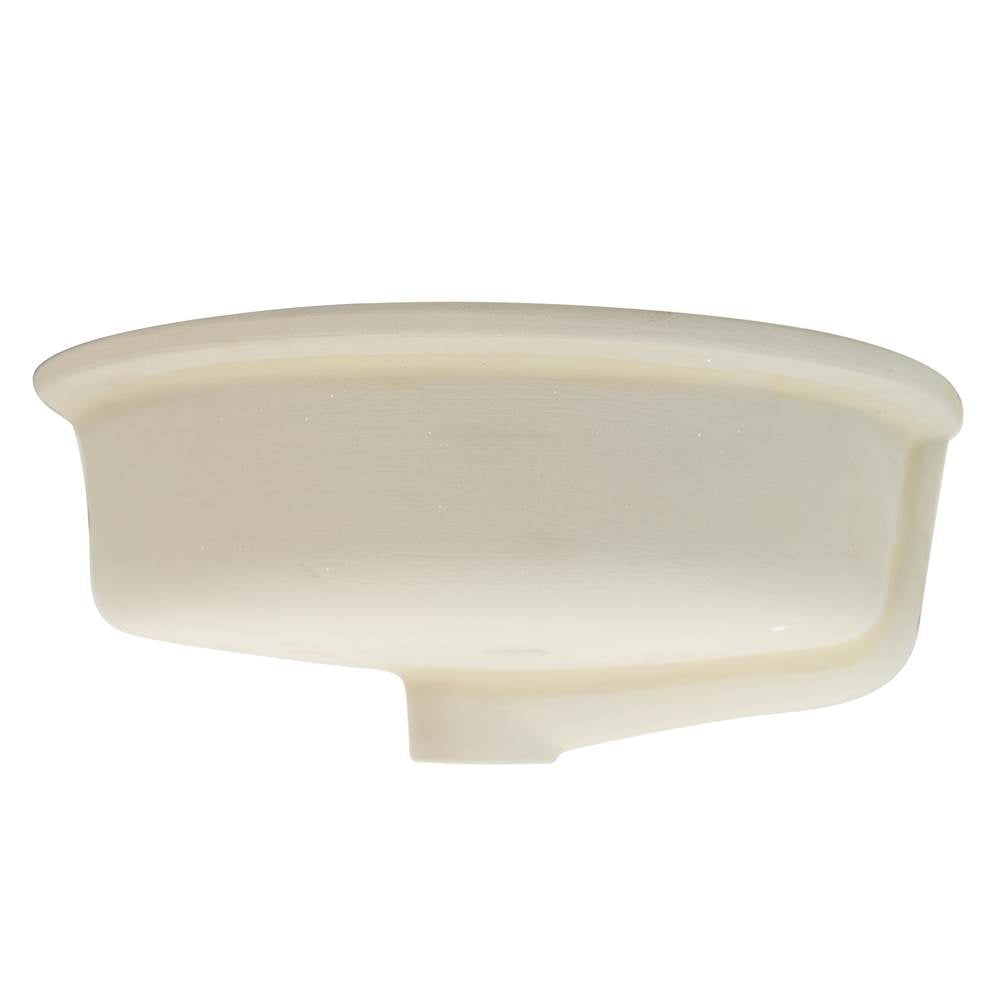Flat Bottom Oval Undermount Sink - White - 17'x 14' - Bowl depth 4.5'
