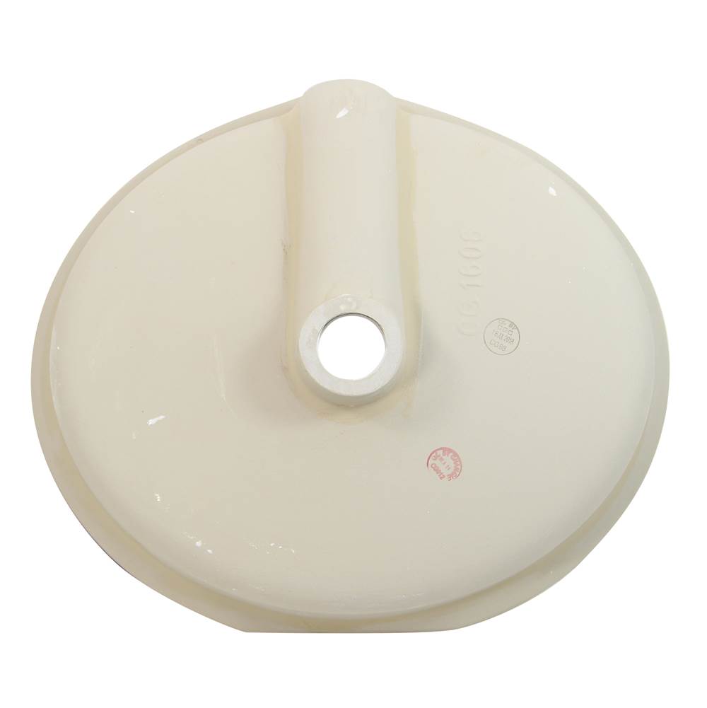 Flat Bottom Oval Undermount Sink - White - 17'x 14' - Bowl depth 4.5'