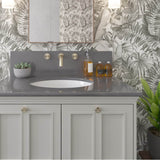 Flat Bottom Oval Undermount Sink - White - 17'x 14' - Bowl depth 4.5'