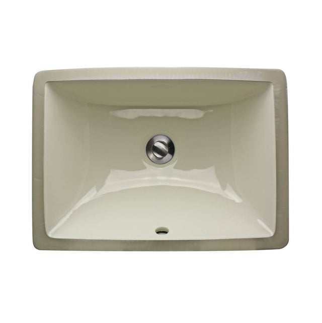 Nantucket Sinks - 16 Inch X 11 Inch Undermount Ceramic Sink In Bisque - Glazed Bisque