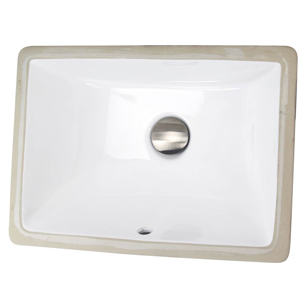 16 Inch X 11 Inch Undermount Ceramic Sink In Bisque