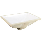 16 Inch X 11 Inch Undermount Ceramic Sink In Bisque