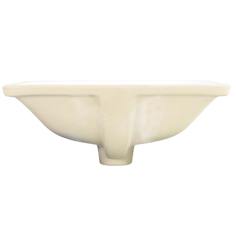 16 Inch X 11 Inch Undermount Ceramic Sink In Bisque