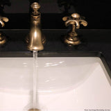 16 Inch X 11 Inch Undermount Ceramic Sink In Bisque