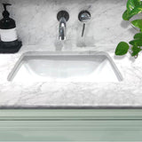 16 Inch X 11 Inch Undermount Ceramic Sink In Bisque