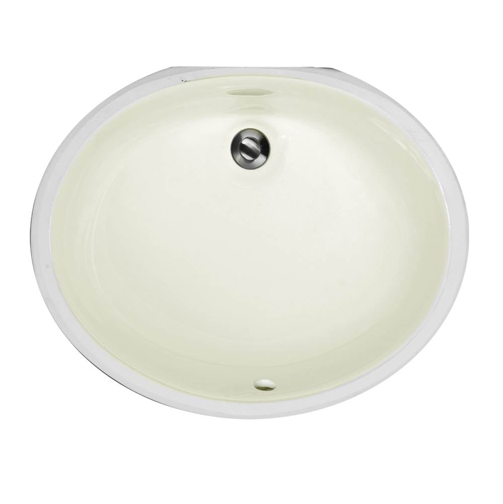 Nantucket Sinks - 17 Inch X 14 Inch Undermount Ceramic Sink In Bisque - Glazed Bisque