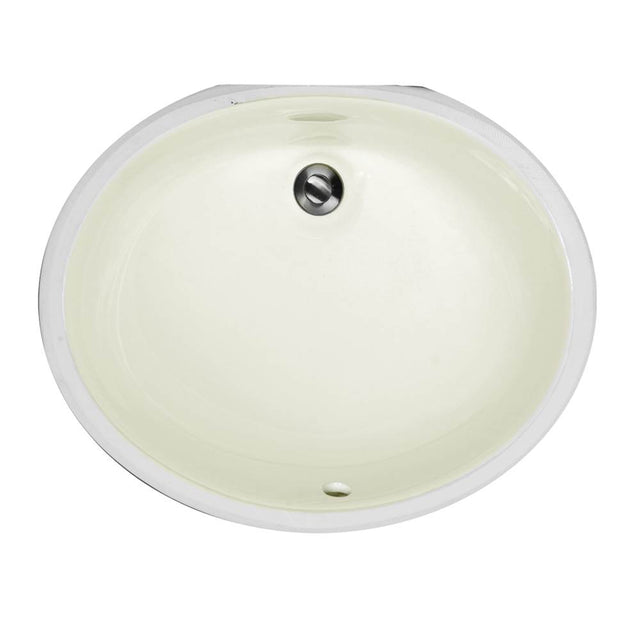 Nantucket Sinks - 17 Inch X 14 Inch Undermount Ceramic Sink In Bisque - Glazed Bisque