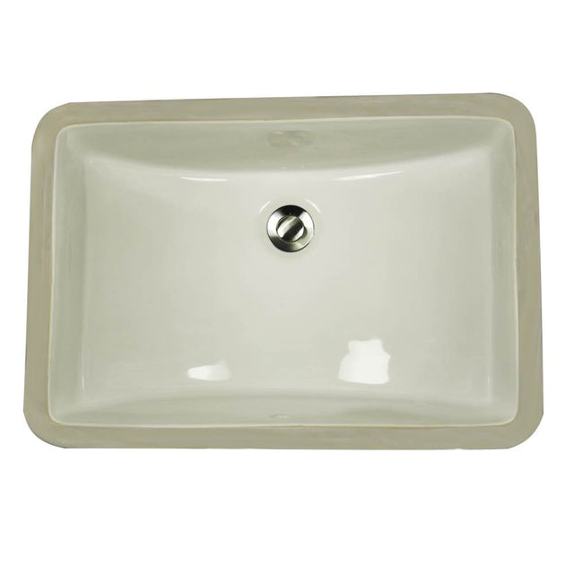 Nantucket Sinks - 18 Inch X 12 Inch Undermount Ceramic Sink In Bisque - Glazed Bisque