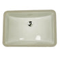 Nantucket Sinks - 18 Inch X 12 Inch Undermount Ceramic Sink In Bisque - Glazed Bisque