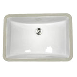 Nantucket Sinks - 18 Inch X 12 Inch Undermount Ceramic Sink In White - Glazed White