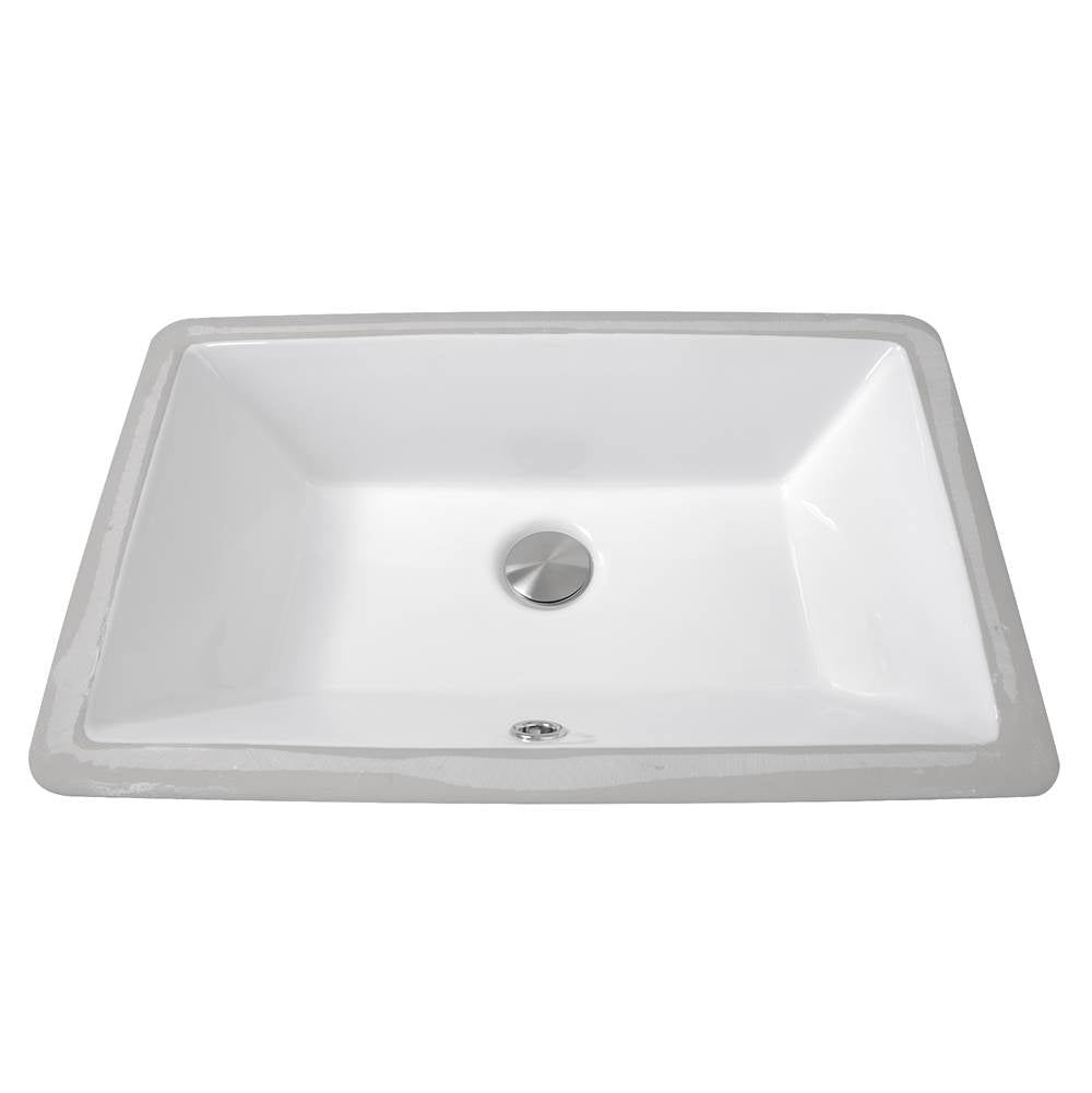 19 Inch X 11 Inch Undermount Ceramic Sink In Bisque