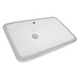 Nantucket Sinks - 23.5 Inch Rectangular Undermount Ceramic Vanity Sink in White - Glazed White