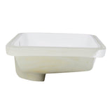 23.5 Inch Rectangular Undermount Ceramic Vanity Sink in White