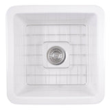 Nantucket Sinks - 18-Inch Undermount Fireclay Kitchen Sink - Glazed White