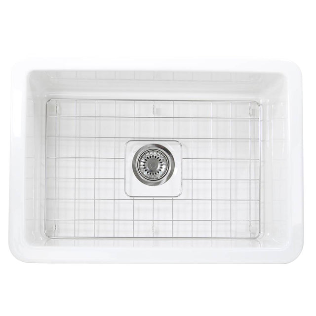Nantucket Sinks - 27-Inch Undermount Fireclay Kitchen Sink - Glazed White