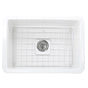 Nantucket Sinks - 27-Inch Undermount Fireclay Kitchen Sink - Glazed White
