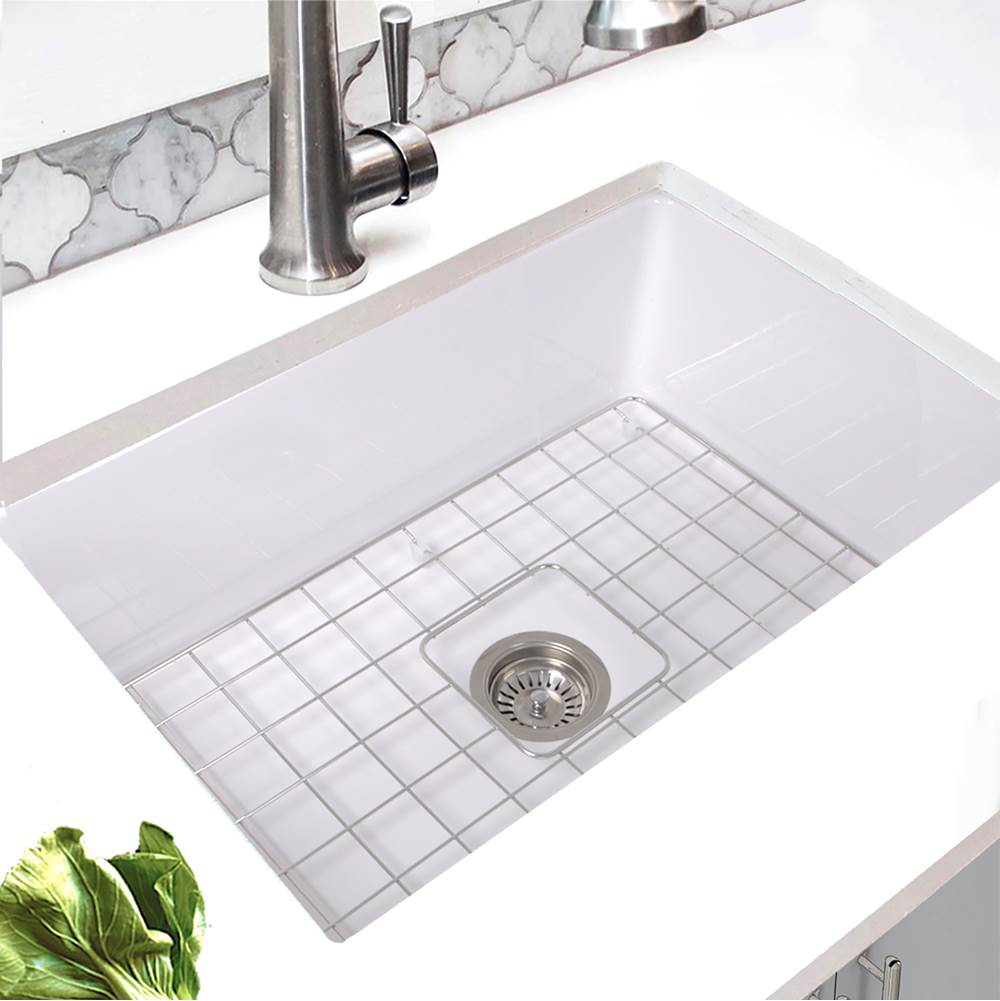 27-Inch Undermount Fireclay Kitchen Sink