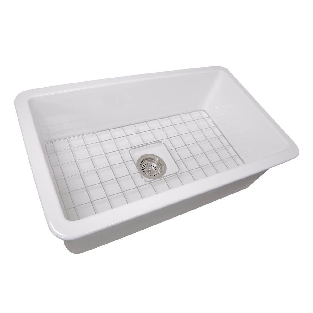 32-Inch Undermount Fireclay Kitchen Sink