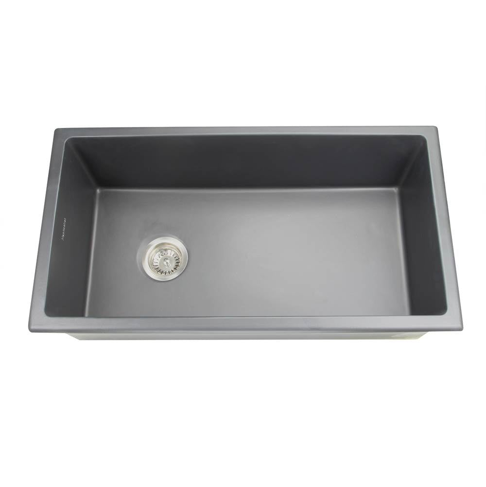 34-Inch Undermount Fireclay Kitchen Sink