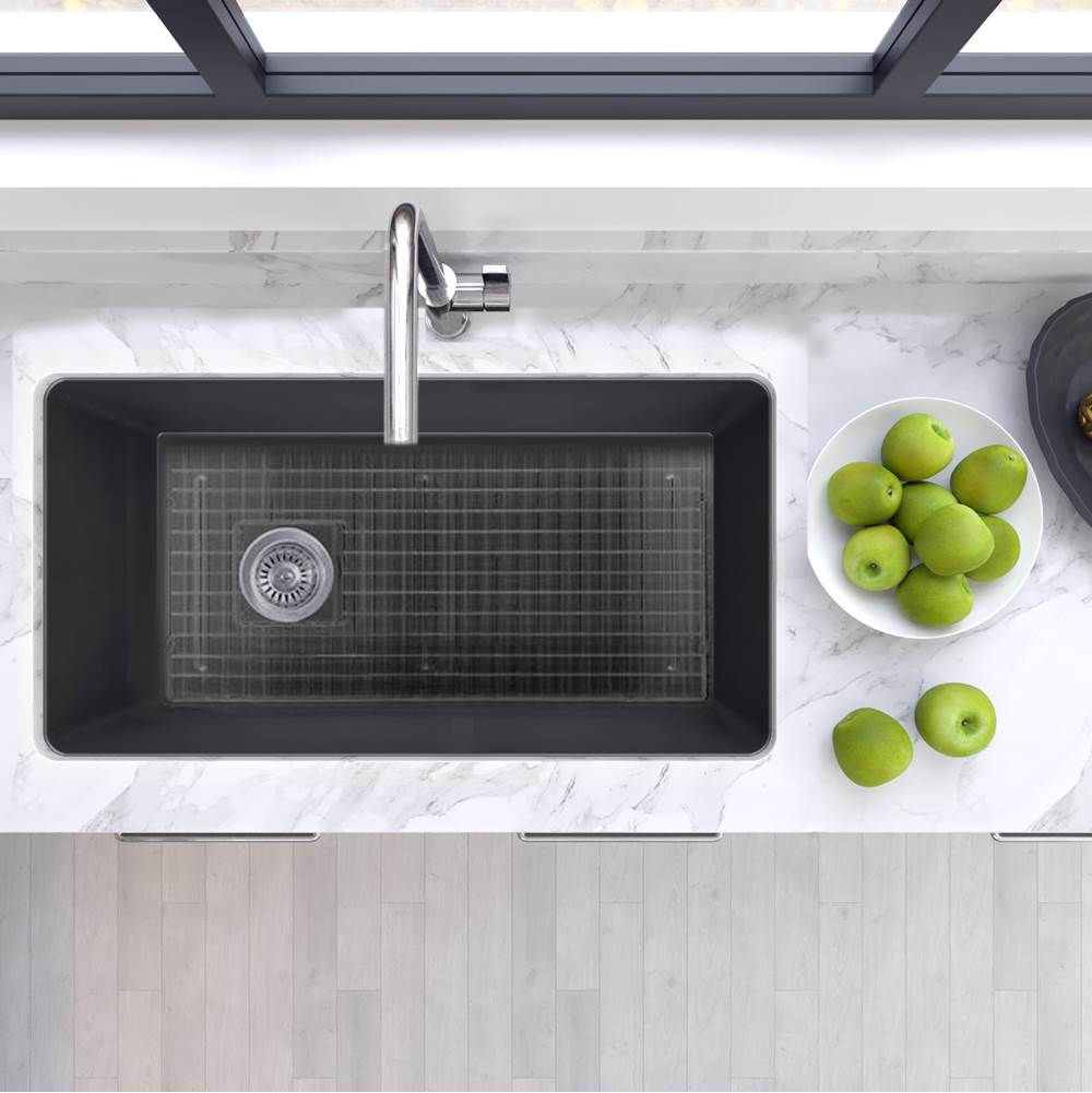 34-Inch Undermount Fireclay Kitchen Sink