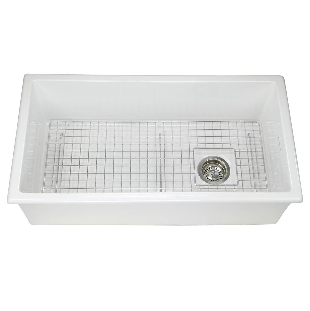 34-Inch Undermount Fireclay Kitchen Sink