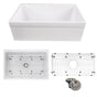 Nantucket Sinks - 30-Inch Decorative Apron Farmhouse Fireclay Sink - Glazed White
