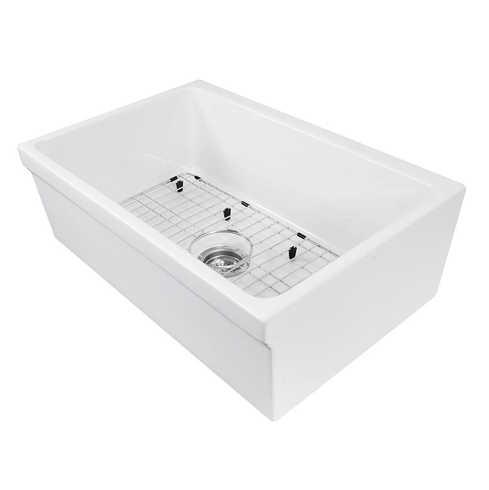30-Inch Decorative Apron Farmhouse Fireclay Sink