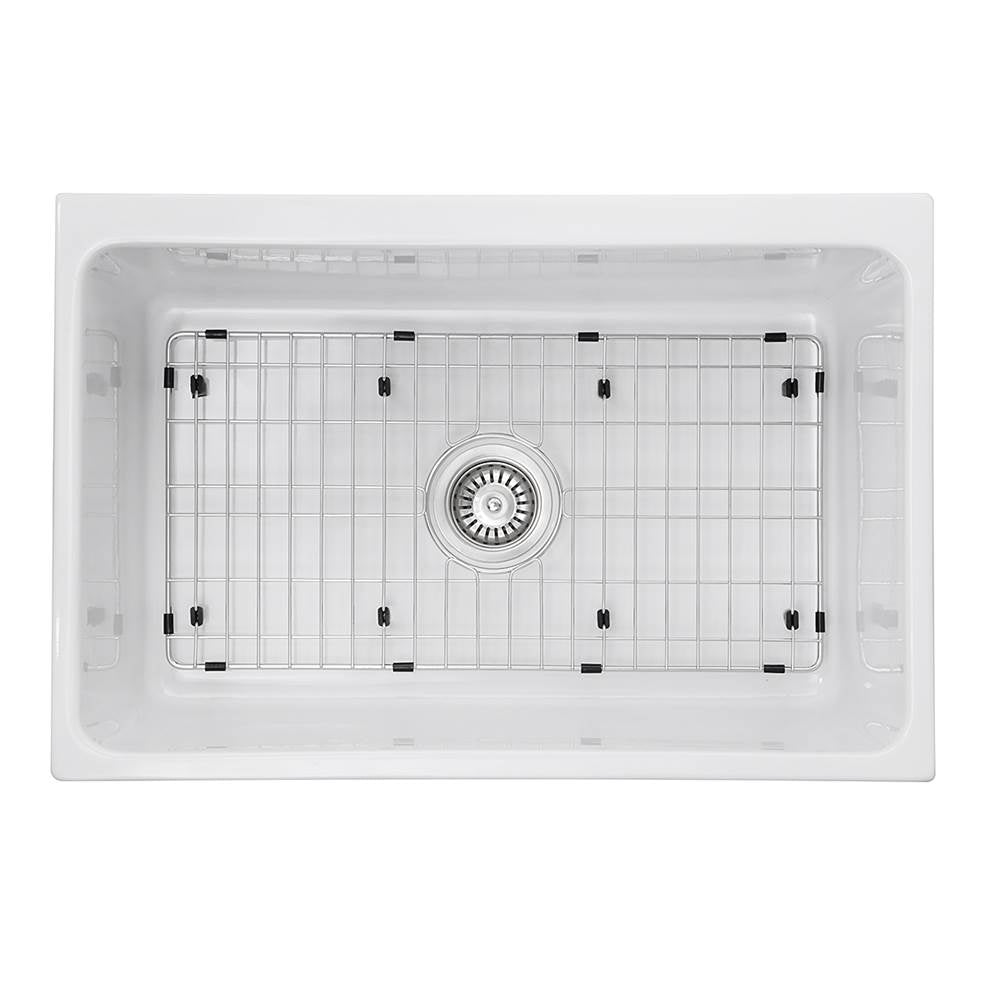 30-Inch Decorative Apron Farmhouse Fireclay Sink