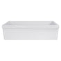 Nantucket Sinks - 36-Inch Decorative Apron Farmhouse Fireclay Sink - Glazed White