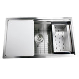 Nantucket Sinks - 30 Inch Pro Series Single Bowl Undermount Prep Station - satin