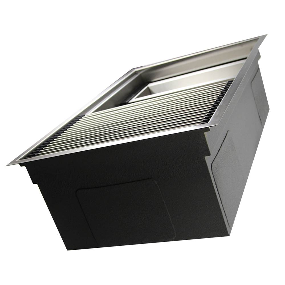 32 Inch Pro Series Large Prep Station Single Bowl Undermount Stainless Steel Kitchen Sink, with Included Rolling Mat, Grid, Colander, and Drain.