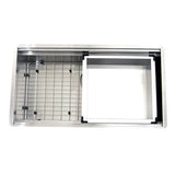 ZR-PS-3620-16 - 36 Inch Pro Series Large Prep Station Single Bowl Undermount Stainless Steel Kitchen Sink with Compatible Accessories