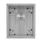 Nantucket Sinks - 15 Inch Pro Series Rectangle Undermount Zero Radius Stainless Steel Bar/Prep Sink - satin