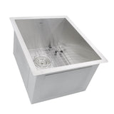 15 Inch Pro Series Rectangle Undermount Zero Radius Stainless Steel Bar/Prep Sink